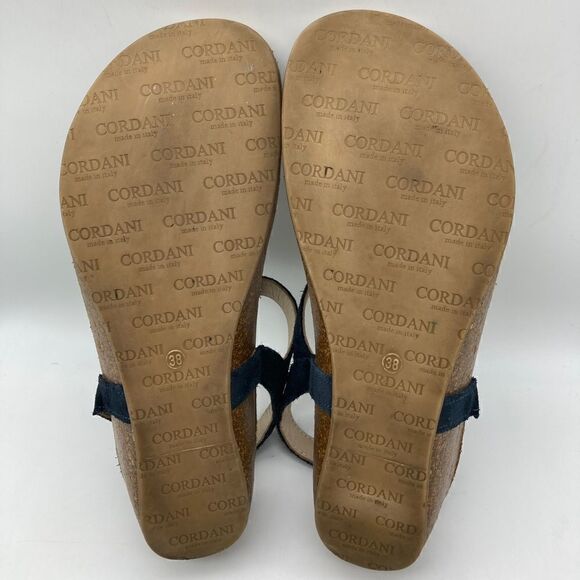 Cordani Blue Suede T-strap Sandals Size 38/7,5 Made in Italy - Picture 12 of 12